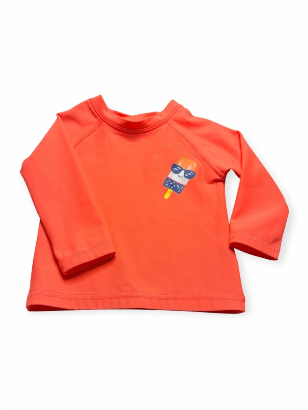 Old Navy Boys Swim Set 6-12M Long Sleeve Rash Guard Swim Trunks Popsicle